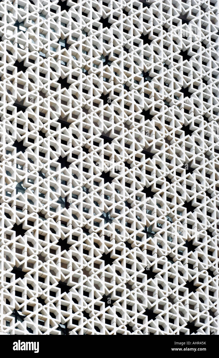 Islam pattern on exterior of the Dayabumi Complex Stock Photo