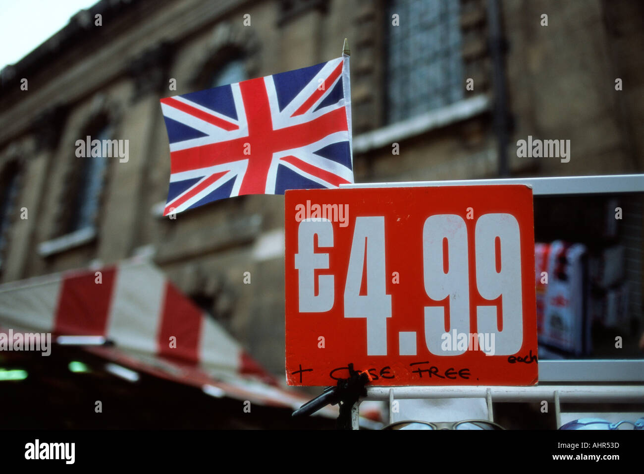 Price tag on market stall Stock Photo Alamy