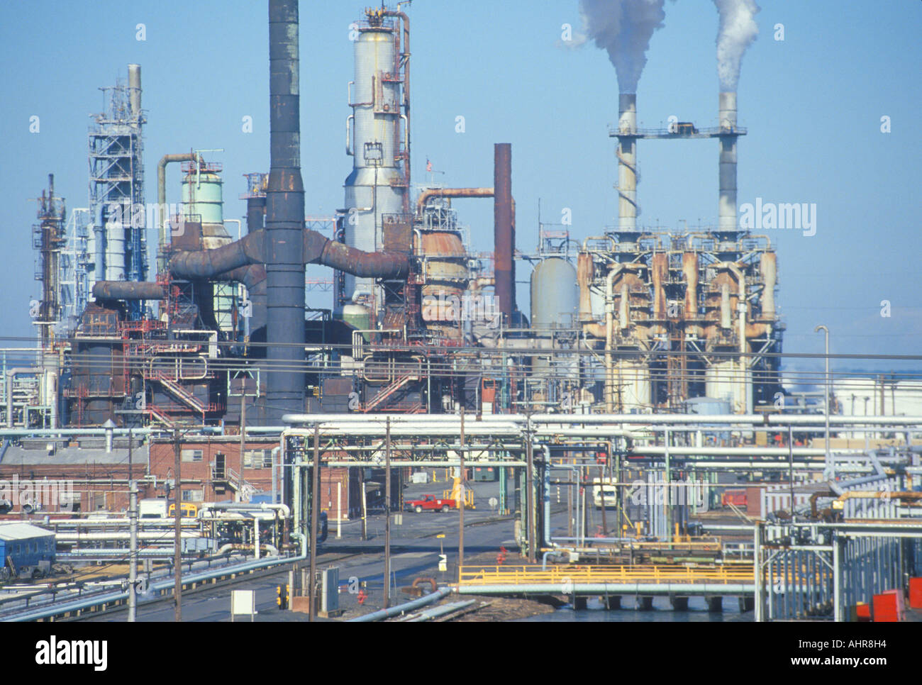 The Linden Cogeneration Plant in Linden NJ during operation hours Stock