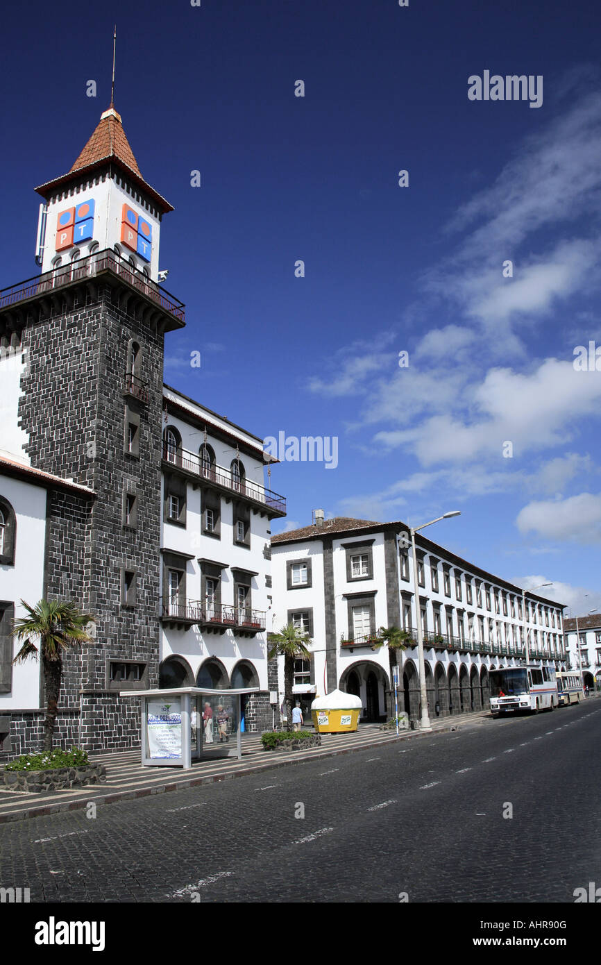 City of Ponta Delgada Sao Miguel island Azores Portugal Stock Photo