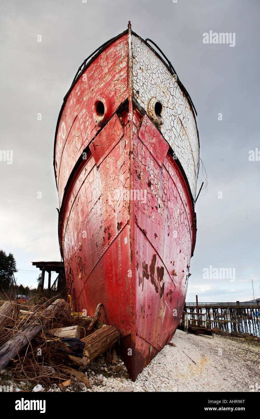 Shipwreck in Fanny Bay Stock Photo
