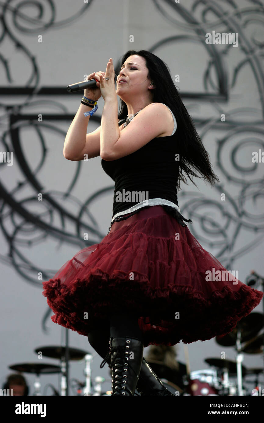 Amy Lee, vocalist, Evanescence, American alternative rock band, from Little Rock, Arkansas, Amy Lee, vocals, Stock Photo