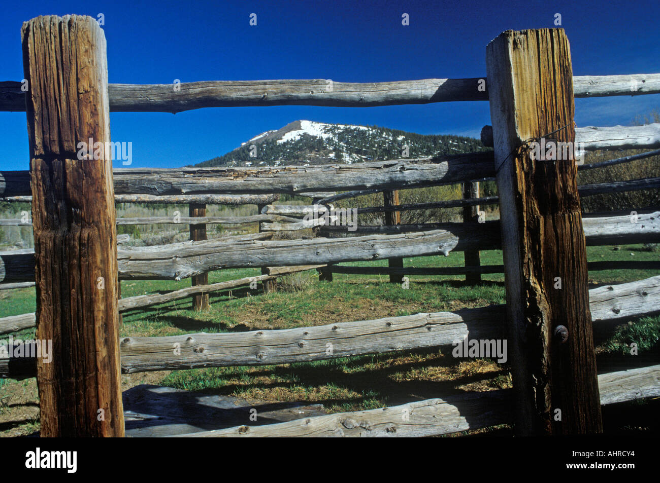 Corral Sierra Nevada California Stock Photo