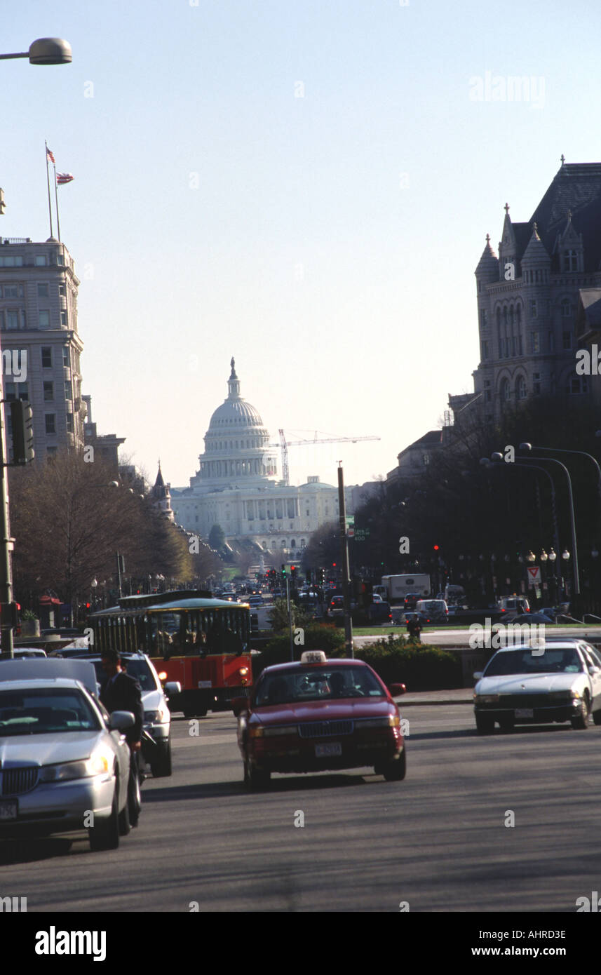 Washington D C US Capitol Street Scene Stock Photo - Alamy