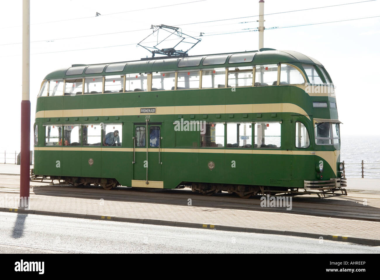 Double deck heritage tram number 700 Stock Photo