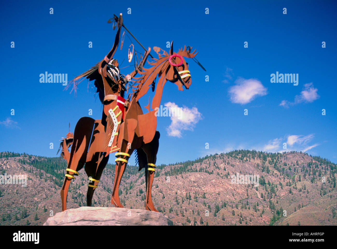 Osoyoos South Okanagan Valley Region British Columbia Canada The Chief Sculpture At Nk Mip Desert Cultural Centre Stock Photo Alamy