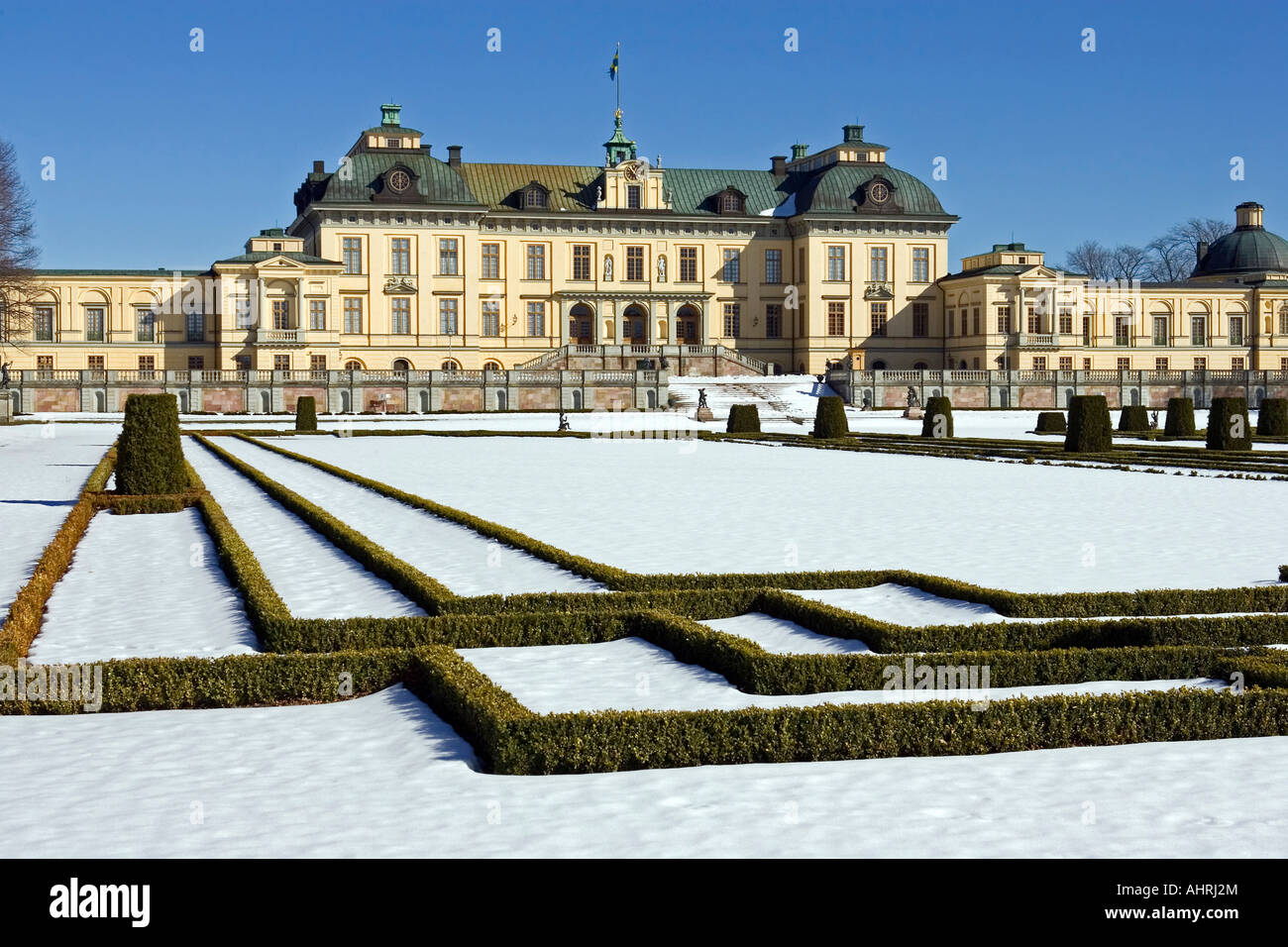 Drottningholm Palace in winter Stock Photo Alamy