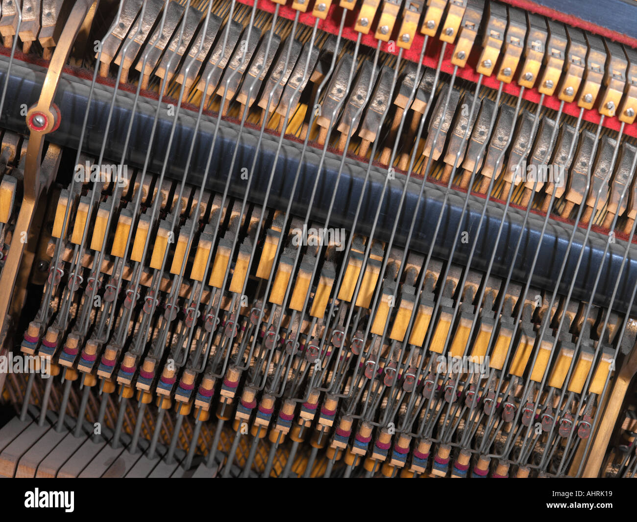 Dampers Upright Piano Stock Photo Alamy