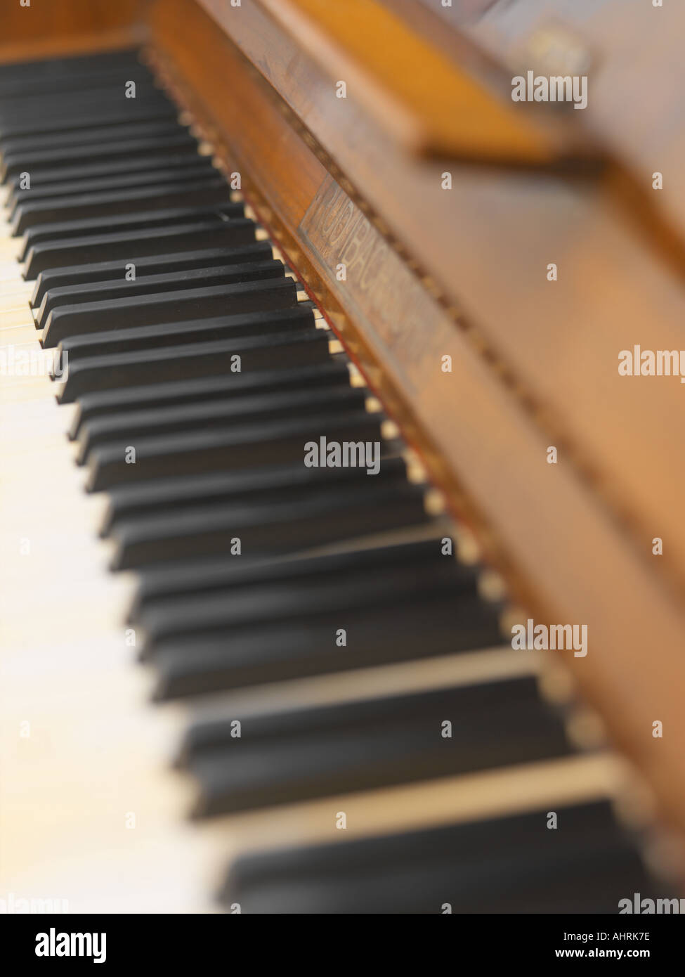 Upright Piano Keys Stock Photo Alamy