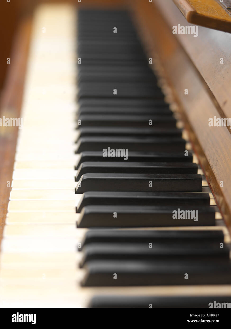 Upright Piano Keys Stock Photo Alamy