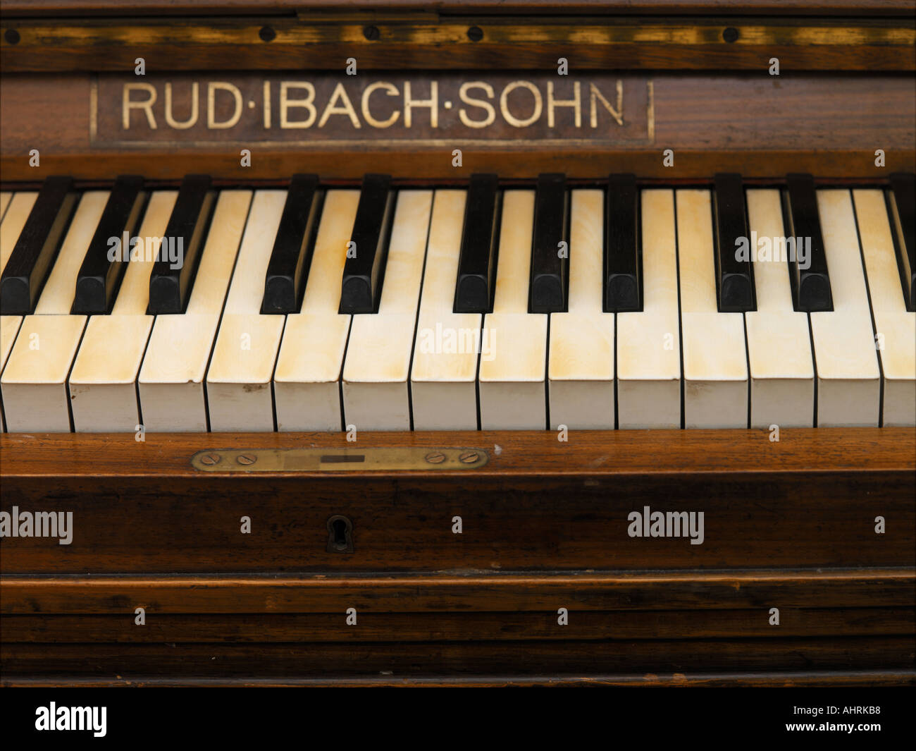 Upright Piano Keys Stock Photo Alamy