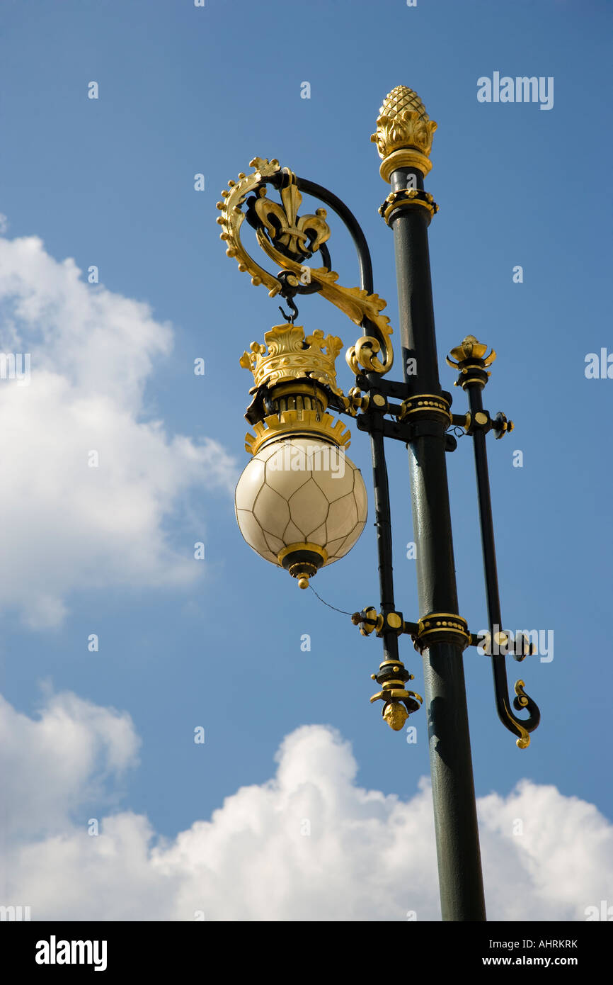 Decorative street lamp in Madrid Stock Photo Alamy