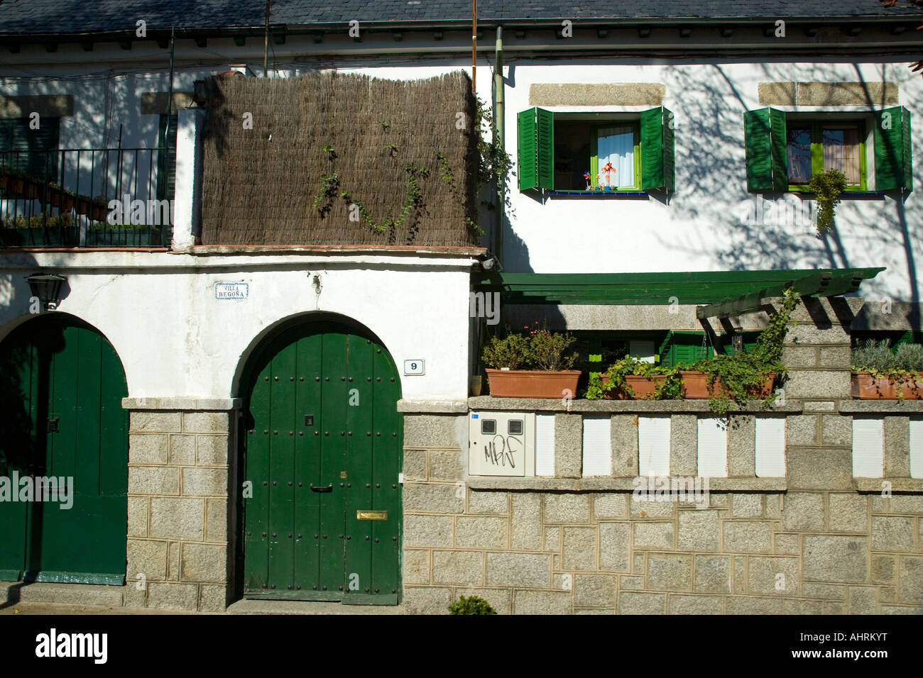 Colorful home near El Escorial Stock Photo