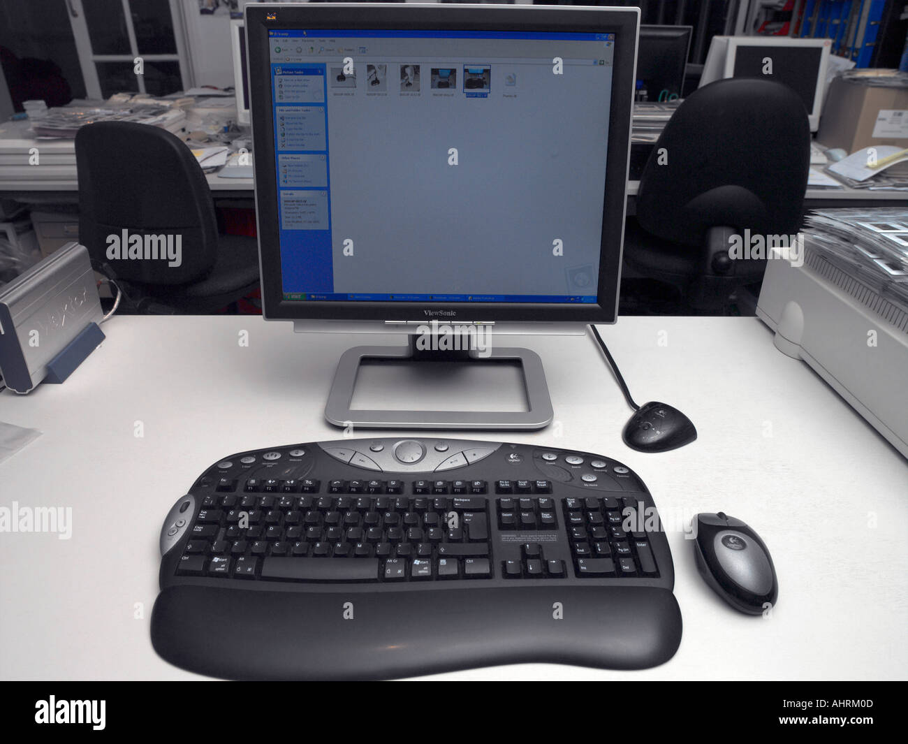 Wireless Keyboard Mouse Receiver Stock Photo Alamy