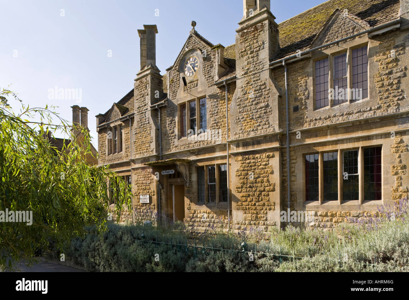 The Victoria Hall (1897) in the Cotswold village of Bourton on the Water, Gloucestershire Stock Photo