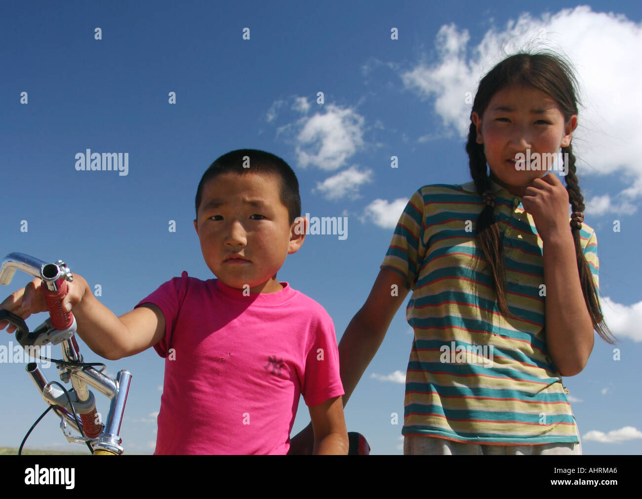 Nomadic Children, Gobi Desert, Mongolia 2005 Stock Photo - Alamy