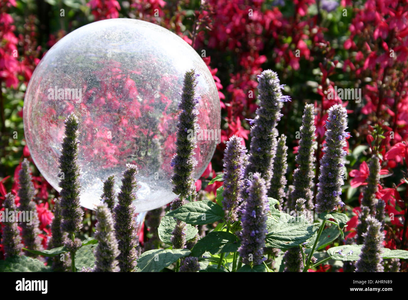 Round Garden Natural Glass spheres at Muenchen Federal Garden Exhibition Show 2005 Munich