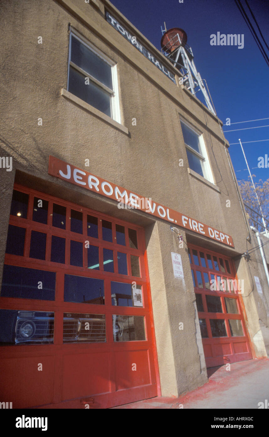 Fire Department Jerome Arizona Stock Photo