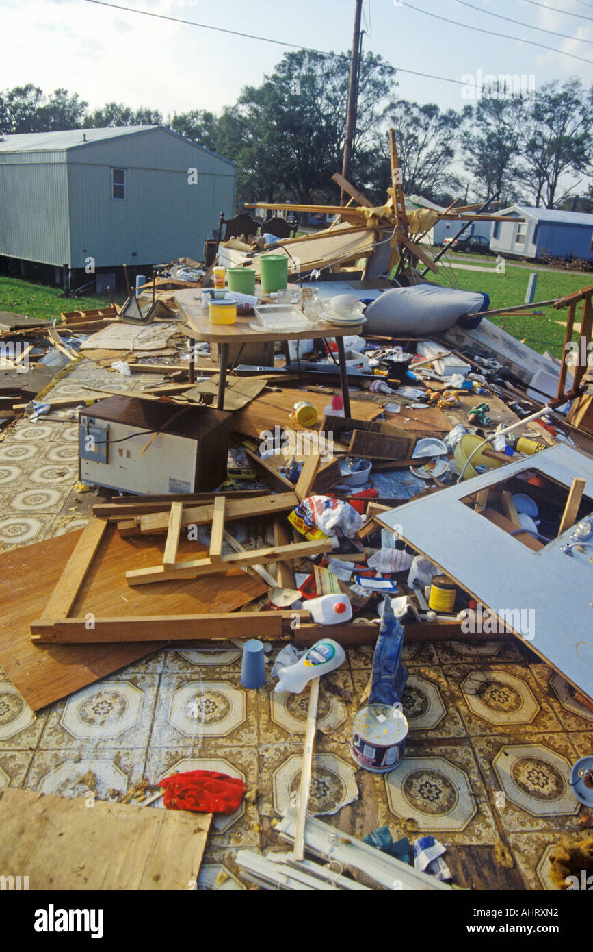 Hurricane Andrew damage Jeanerette LA area National Disaster Stock