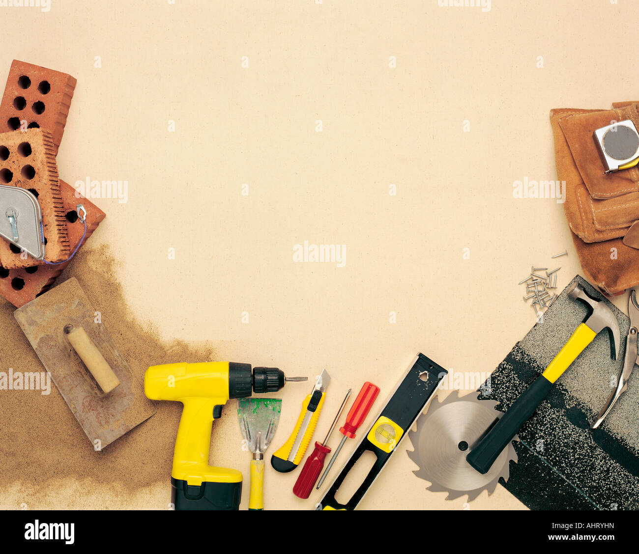 Border of tools Stock Photo - Alamy