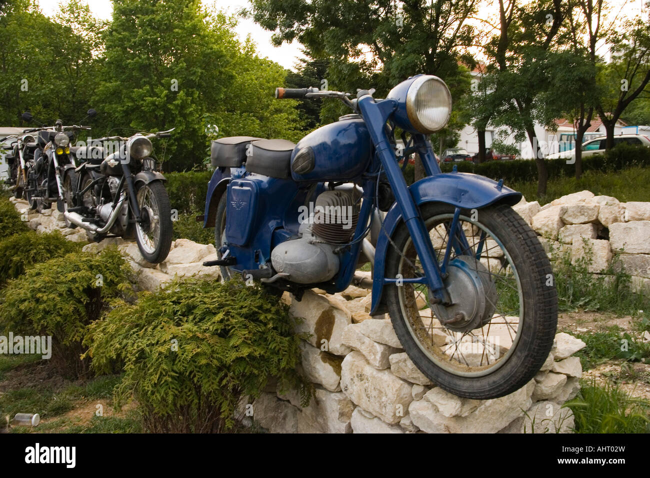 Varna, Morska gradina, motor, motorcycle, retrospect, Balkans, Bulgaria Stock Photo