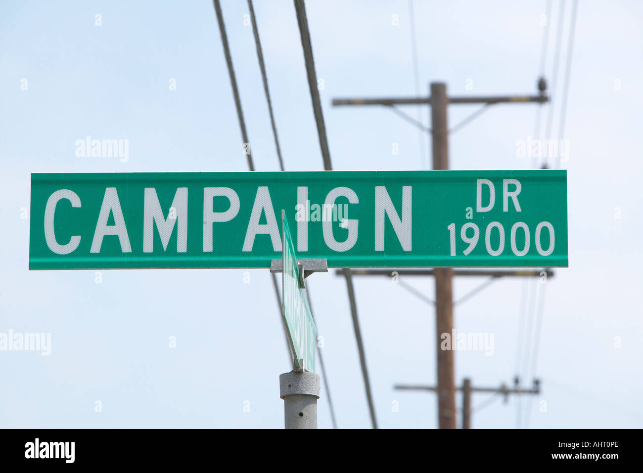 Campaign Drive street sign CSU Dominguez Hills Los Angeles CA Stock Photo