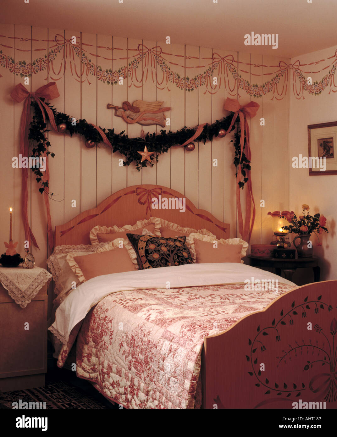 Floral Bedroom Decor Stock Photo - Alamy