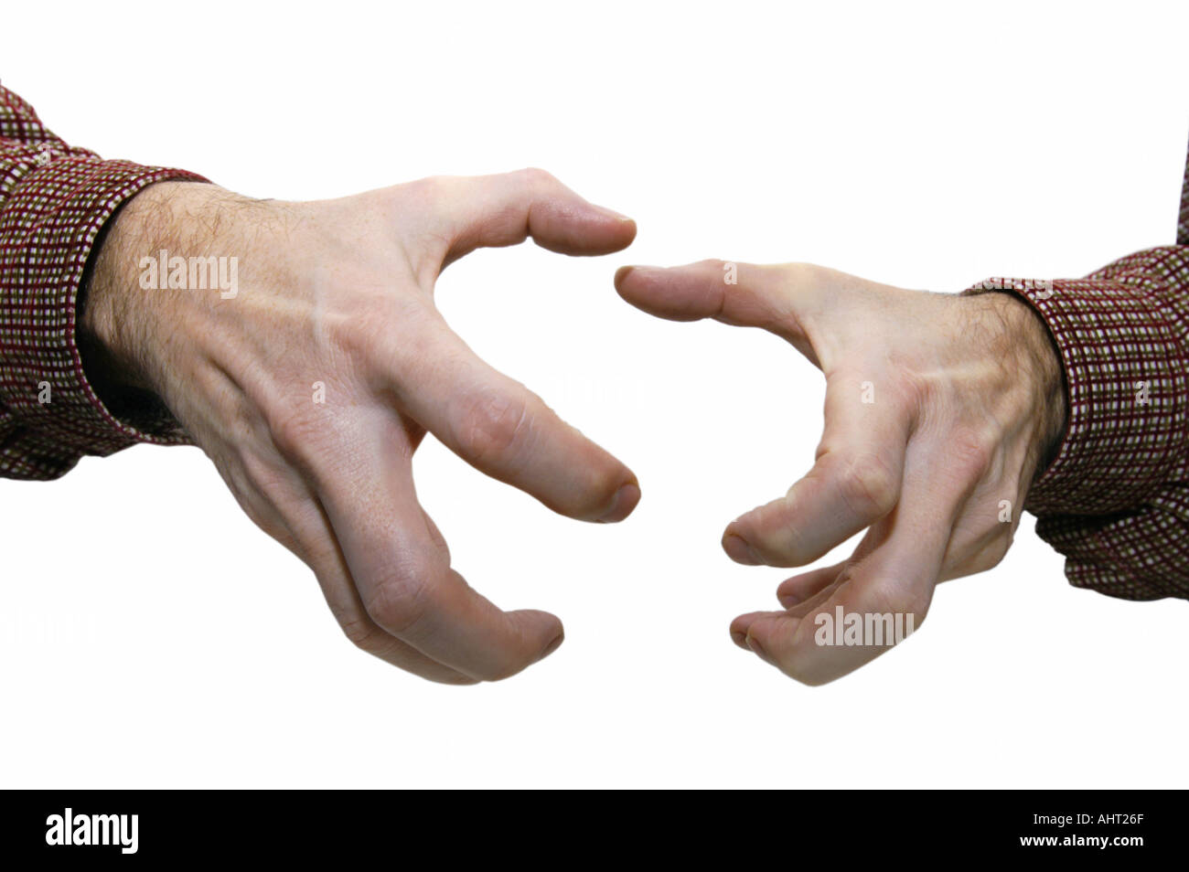 gesturing hands SQUEEZE STRANGLE GRIPP Stock Photo