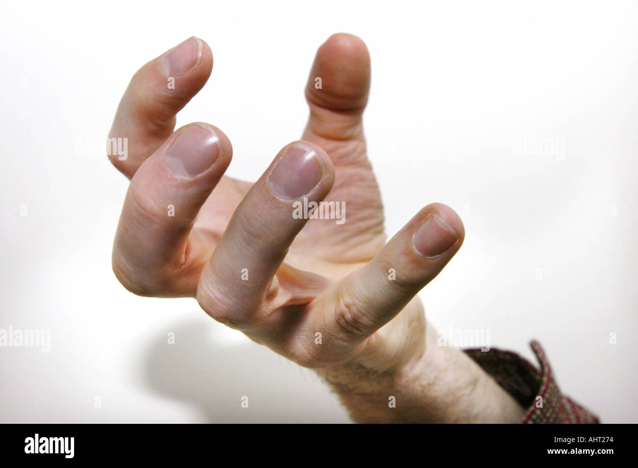 gesturing hand SQUEEZE STRANGLE GRIPP OPEN HAND HOLD GET Stock Photo