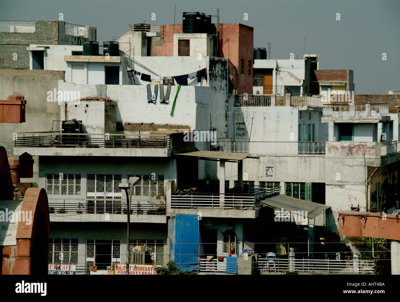 a view of houses in delhi india Stock Photo Alamy