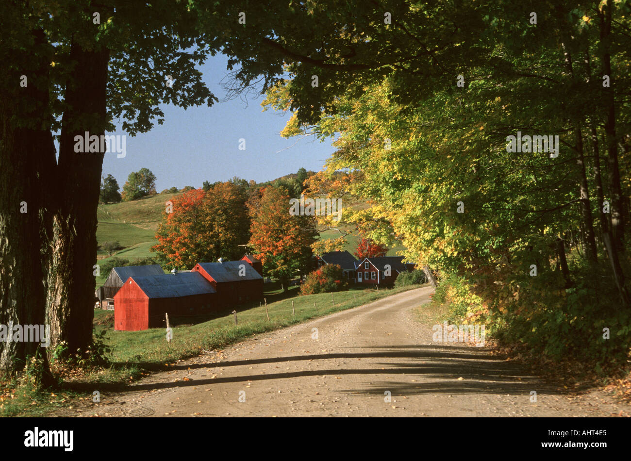 The Jenny Farm during autumn time Redding Vermont Stock Photo
