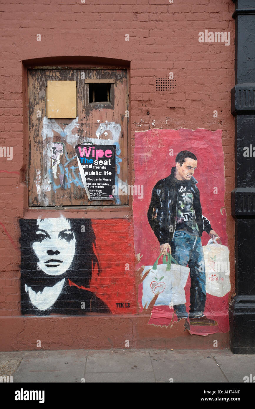 Graffiti sclater street shoreditch tower hires stock photography and