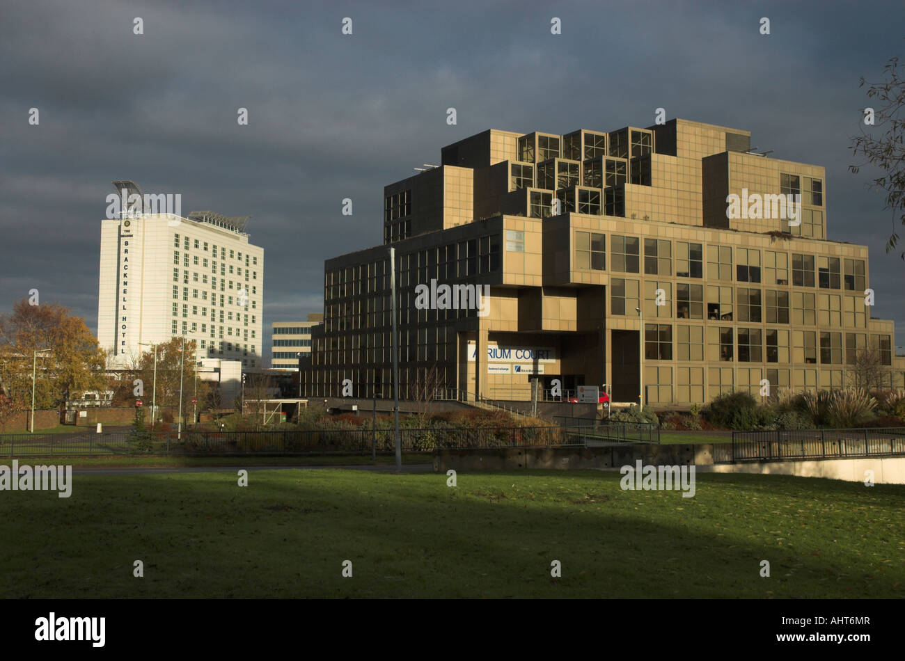 Bracknell Town Center, Atrium and Bracknell Hotel Stock Photo Alamy