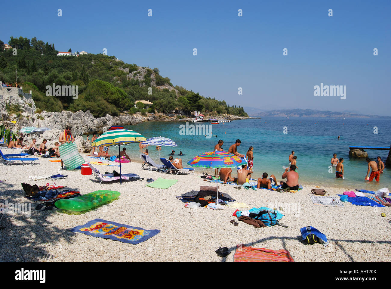 Nissaki Beach, Nissaki, Corfu, Ionian Islands, Greece Stock Photo