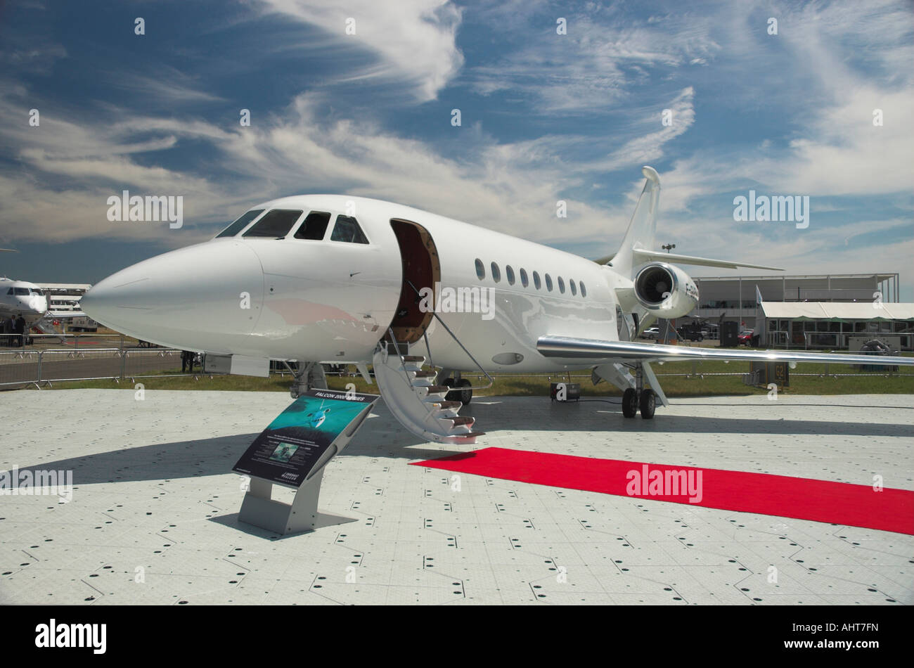 Dassault Falcon 2000 Coorporate Jet at Farnborough airshow 2006 Stock Photo