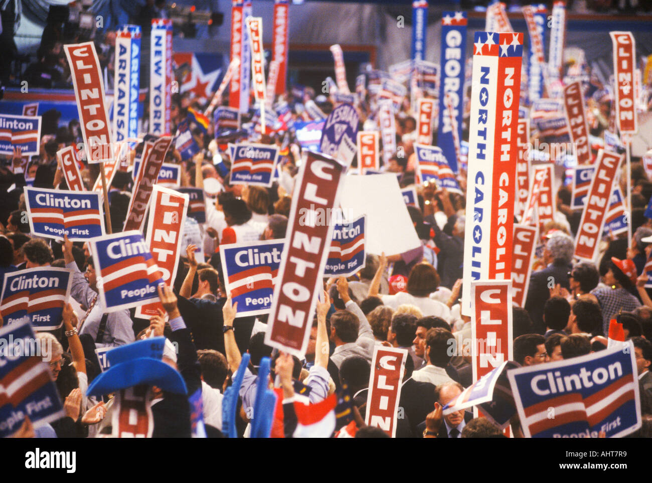 State delegates at the 1992 Democratic National Convention at Madison Square Garden Stock Photo