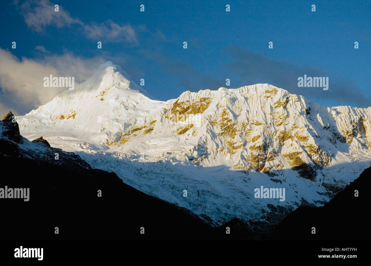 Tocllaraju in the Peruvian Andes Stock Photo