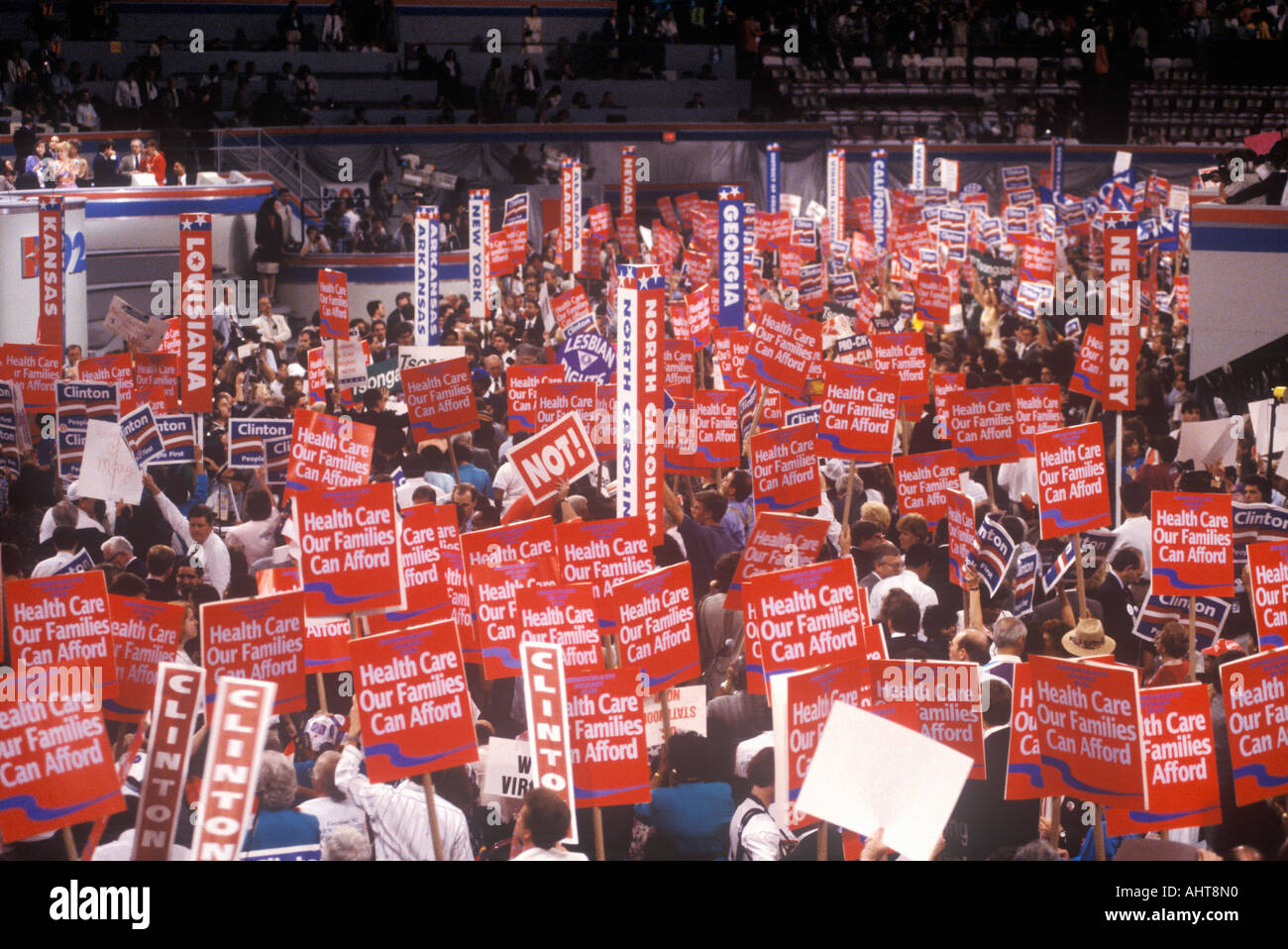Family Healthcare advocates at the 1992 Democratic National Convention at Madison Square Garden New York Stock Photo