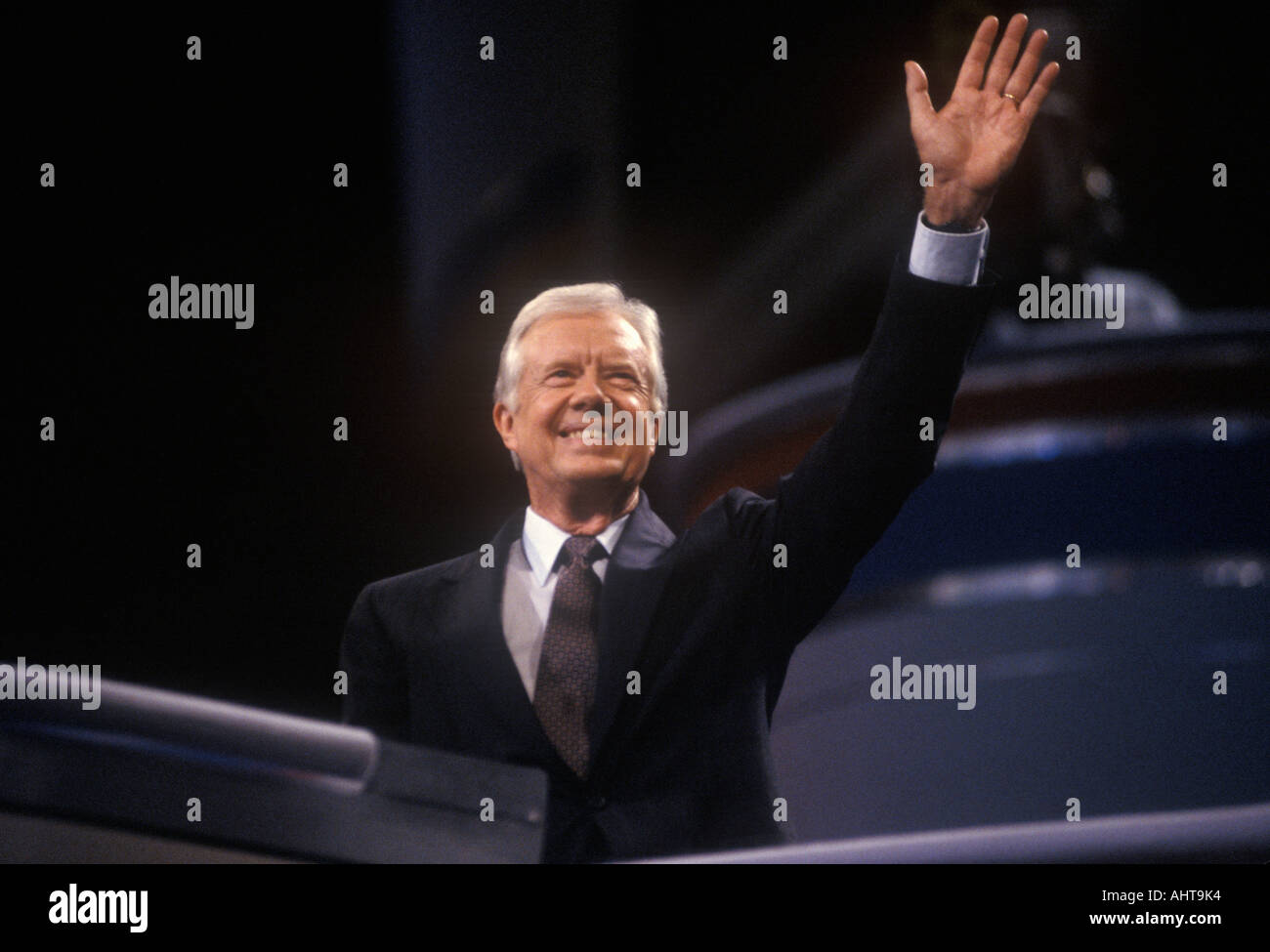 Former President Jimmy Carter at the 1992 Democratic National Convention at Madison Square Garden New York Stock Photo