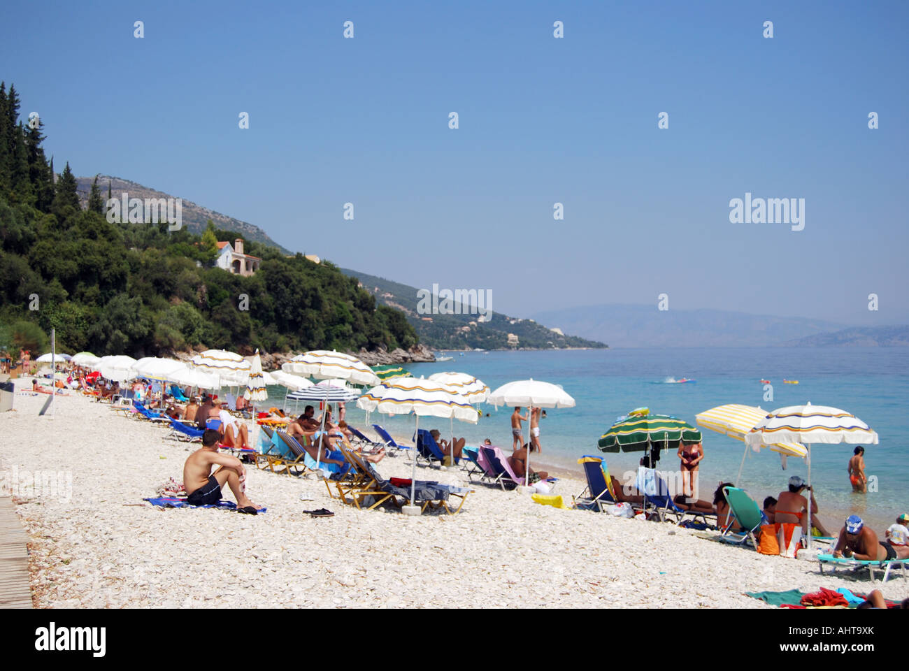 Barbati Beach, Barbati, Corfu, Ionian Islands, Greece Stock Photo