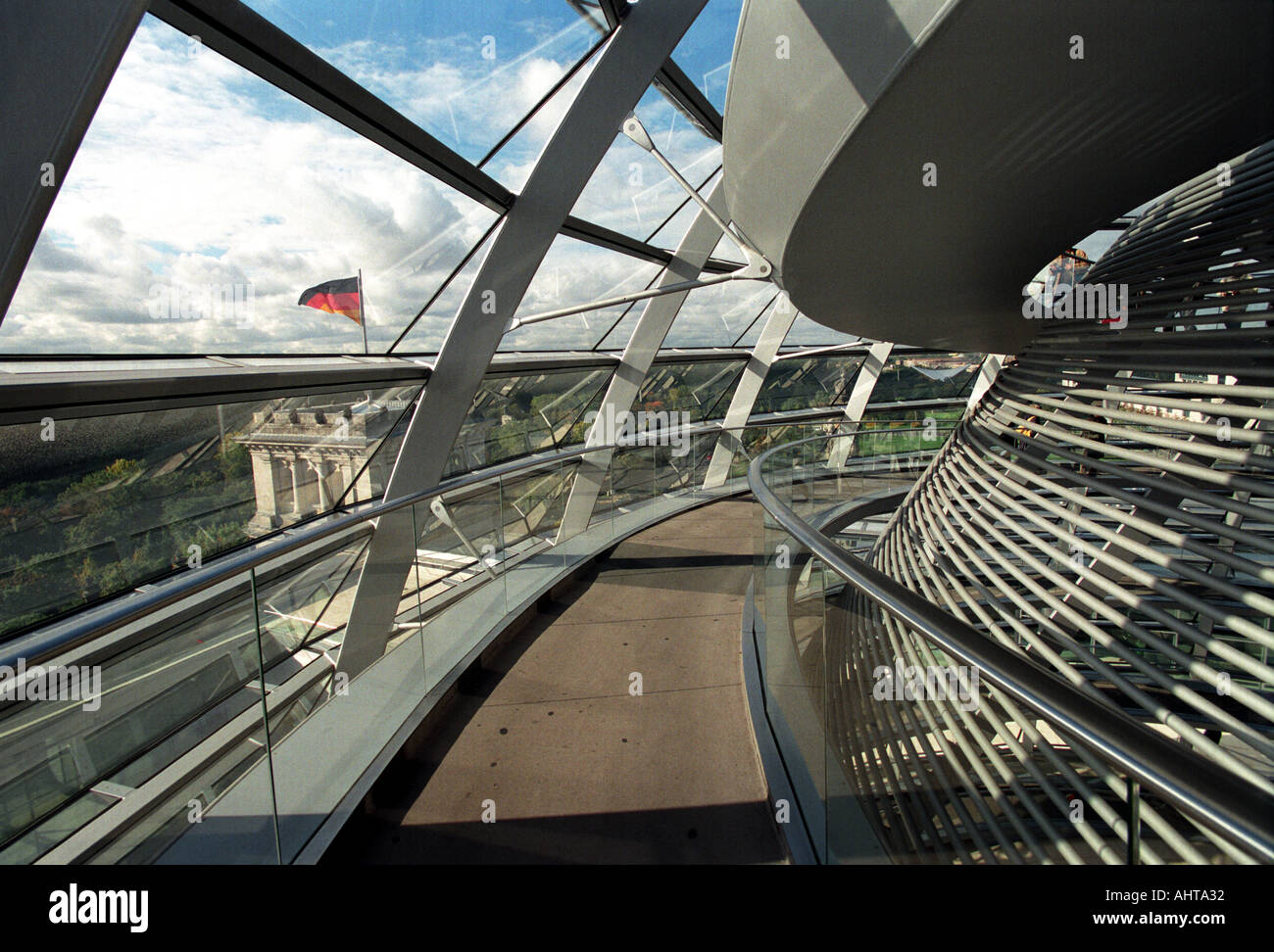 On the spiral ramp iside the Reichstag Dome Berlin Stock Photo - Alamy