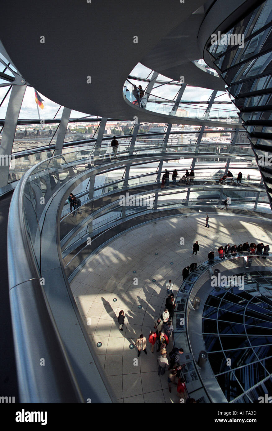 Spiral ramp in Reichstag Dome Berlin Stock Photo - Alamy