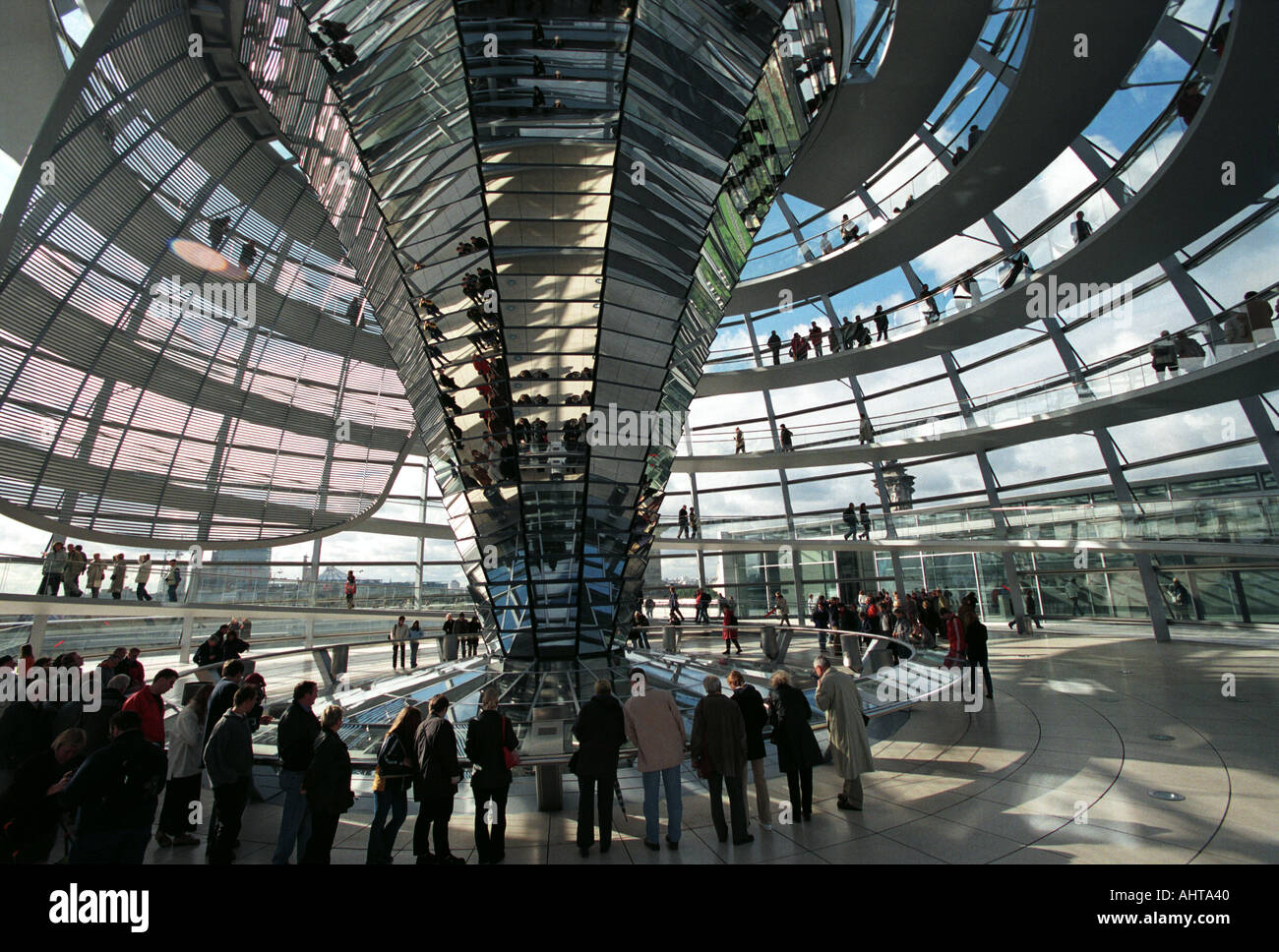 Ramps and mirrors inside the Reichstag dome Berlin Stock Photo - Alamy