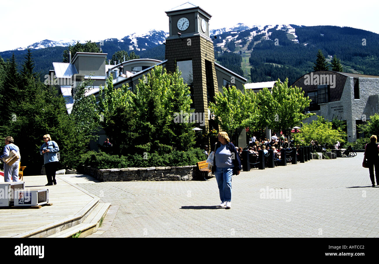 WHISTLER British Columbia CANADA May Original Brew Pub in Blackcomb Way one of the many restaurants in this skiing resort Stock Photo