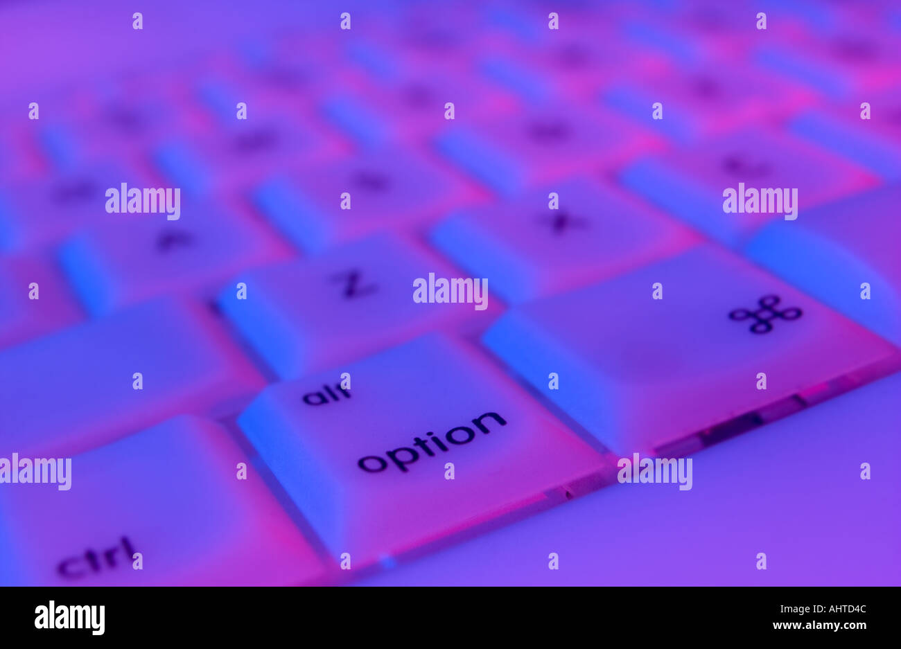 option key on computer keyboard Stock Photo