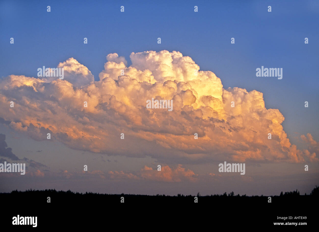 A big dark Thunder Cloud Stock Photo