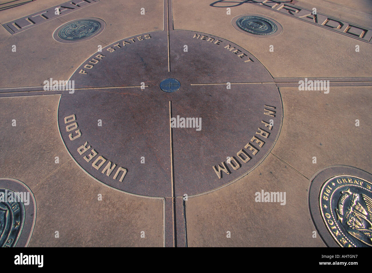 Four corners of Colorado Utah New Mexico and Arizona Stock Photo Alamy