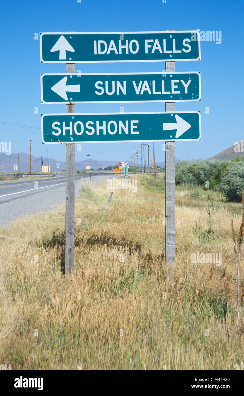 Shonash Ravine Sign City of shoshone hi-res stock photography and images - Alamy