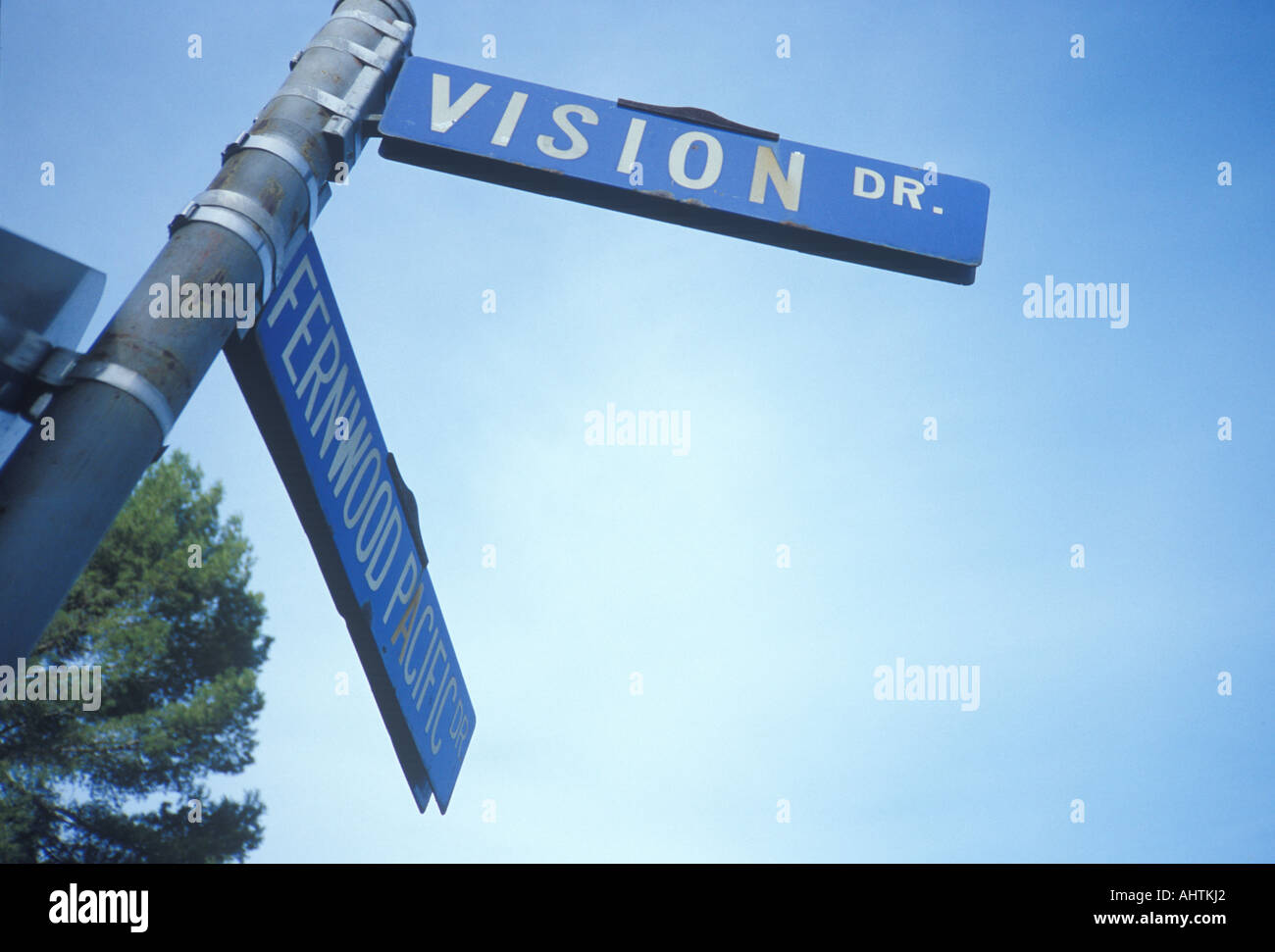 A sign that reads Visions Dr Stock Photo - Alamy