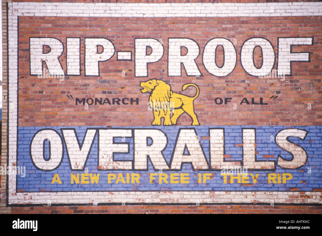 Rip proof overalls wall sign hi-res stock photography and images - Alamy